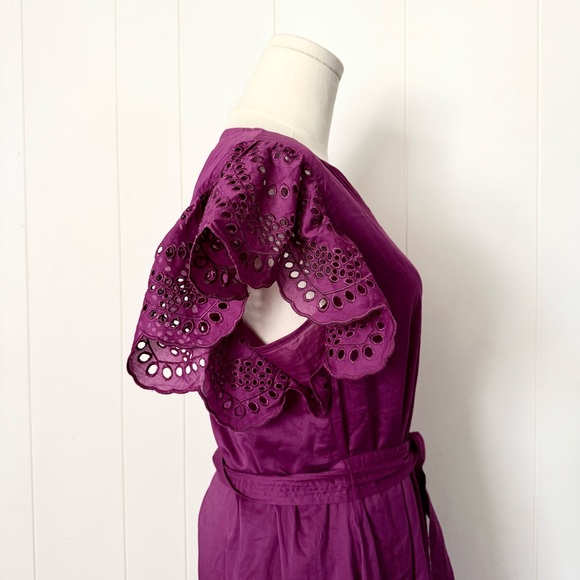 Rails Gia Belted Midi Dress in Berry Purple - Picture 8 of 13